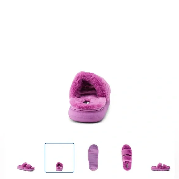 No Boundaries 2 Band Purple Plush Slippers NWT - Picture 10 of 11